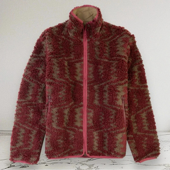 JOHN ELLIOTT REVERSIBLE POLAR FLEECE FULL ZIP ROAN JACQUARD Size 3 / L - Picture 4 of 16